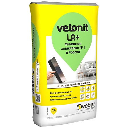 Vetonit LR+ полимерная финишная 1-5 мм, 20 кг.