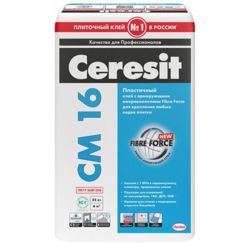 Церезит CM 16 Клей для плитки пластичный